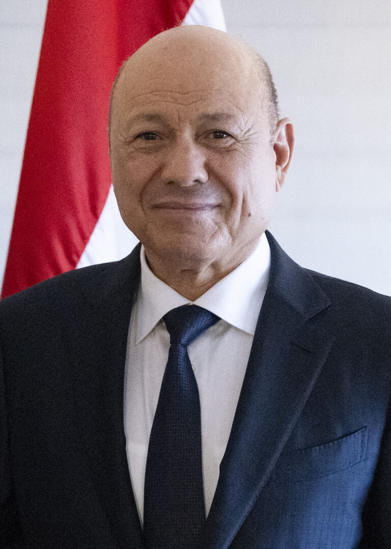 Rashad al Alimi, Chairman of Yemen's Presidential Leadership Council