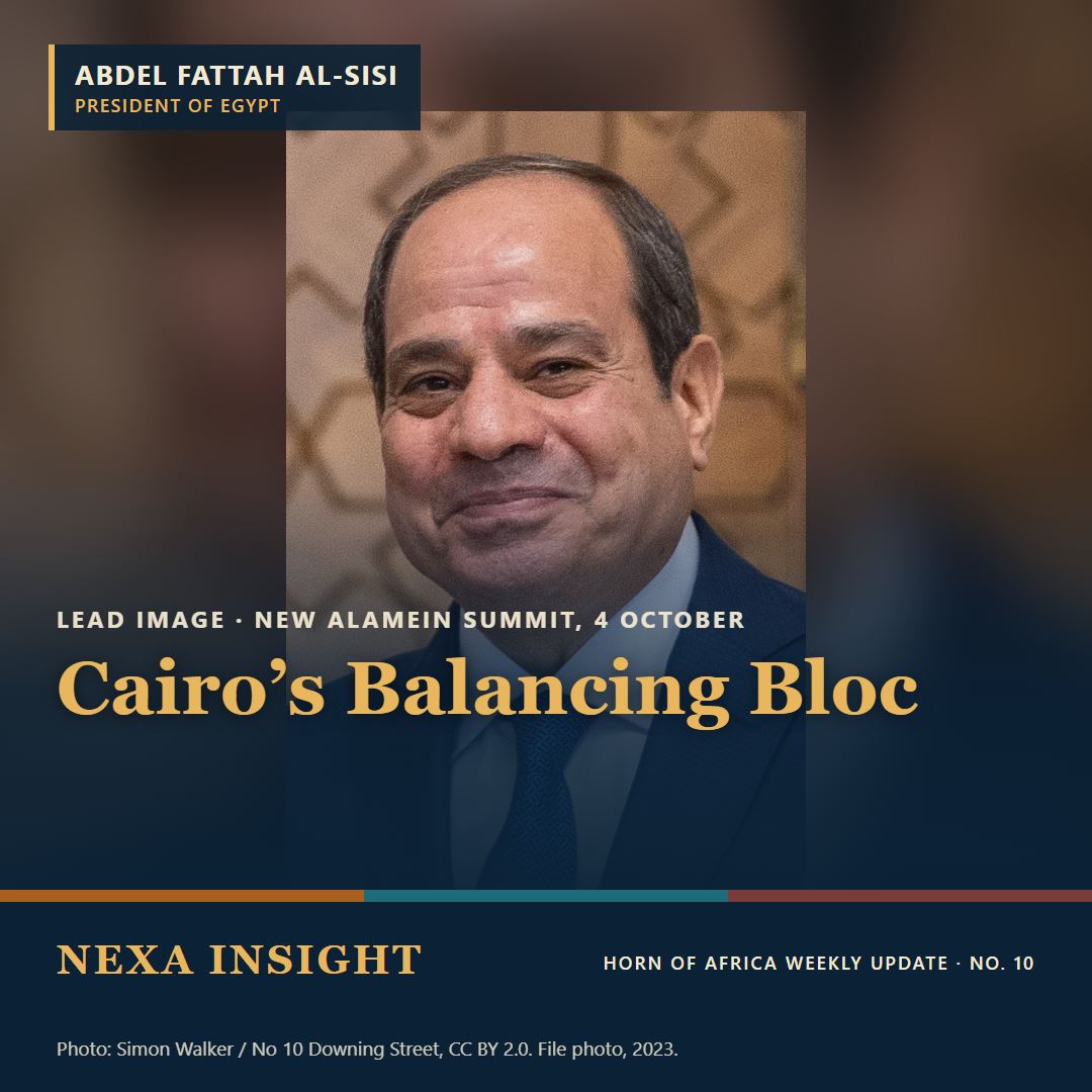 Abdel Fattah al-Sisi, president of Egypt. Card for Horn of Africa Weekly Update, Issue No. 10