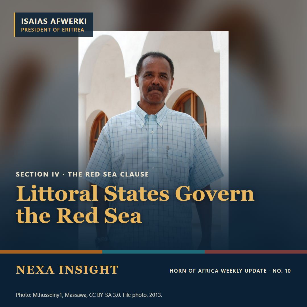 Isaias Afwerki, president of Eritrea. Card for Issue No. 10, Section IV