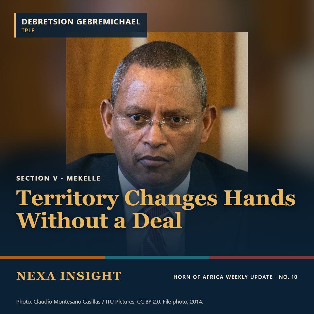 Debretsion Gebremichael, TPLF. Card for Issue No. 10, Section V